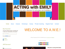 Tablet Screenshot of actingwithemily.com